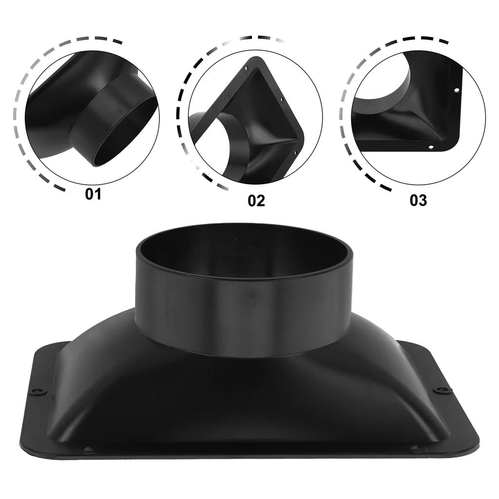 Langer Flansch Rohrventilator Schlauchverbinder Luftbelüftungsadapter Für Dunstabzugshaube Lüfterrohr Verbindung Abluftauslass 100-150mm