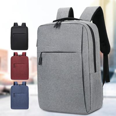 Trendy Oxford Cloth Versatile Backpack Black Grey Blue Red 15.6 Inches School Student Backpack Washable Business Rucksack Unisex