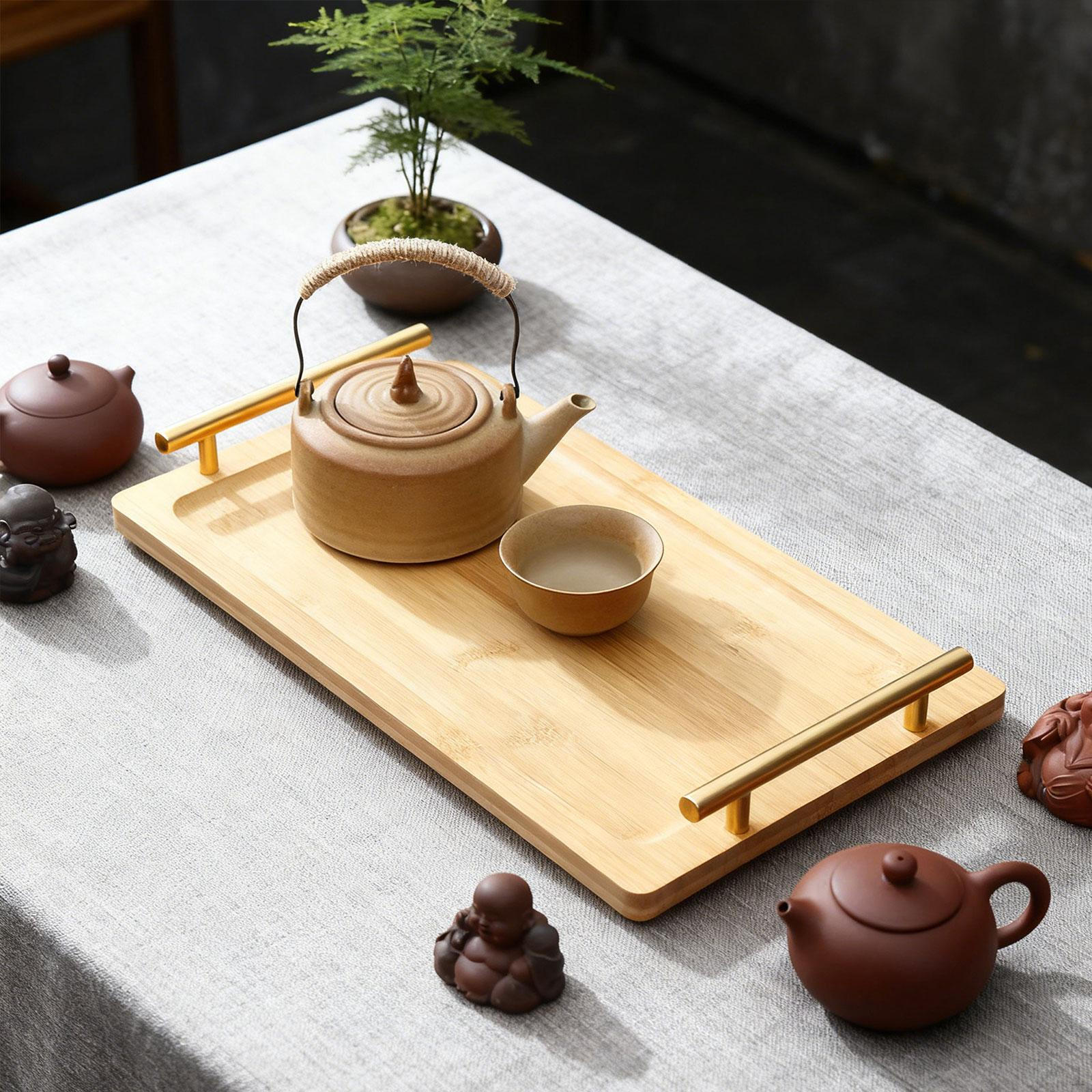 

Поднос для сервировки Кофейный столик с металлическими ручками Прямоугольное блюдо Подносы для закусок для еды S