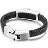Gotiska Djursmycken 316L Rostfritt Stål Kung Lejonhuvud Armband för Män Herr Flätat Läder Manschett Wrap Armband Armband
