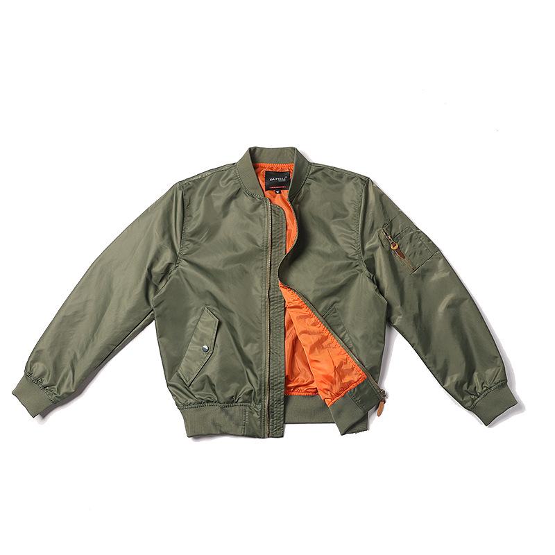 Normanlong Men's Air Force MA-1 Pilot Jacket - Lightweight Nylon Bomber for Spring/Fall
