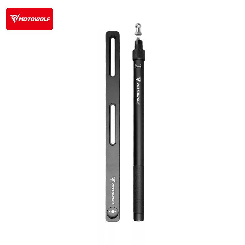 Motorcycle Thickened Telescopic Flagpole Rear Aluminum Alloy Decoration Mounts Adjustable Telescopic Durable MDL3538