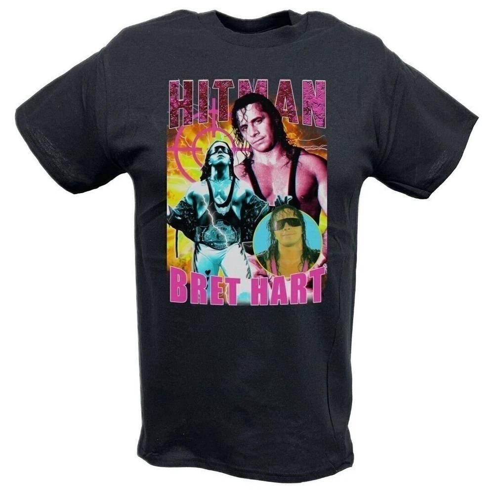 HitUnisex Bret Hart Three Pose Black Tshirt S
