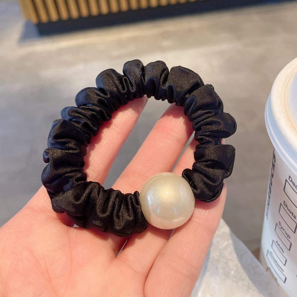 Silky Pearl Elastic Hair Tie - Korean Fashion Basic