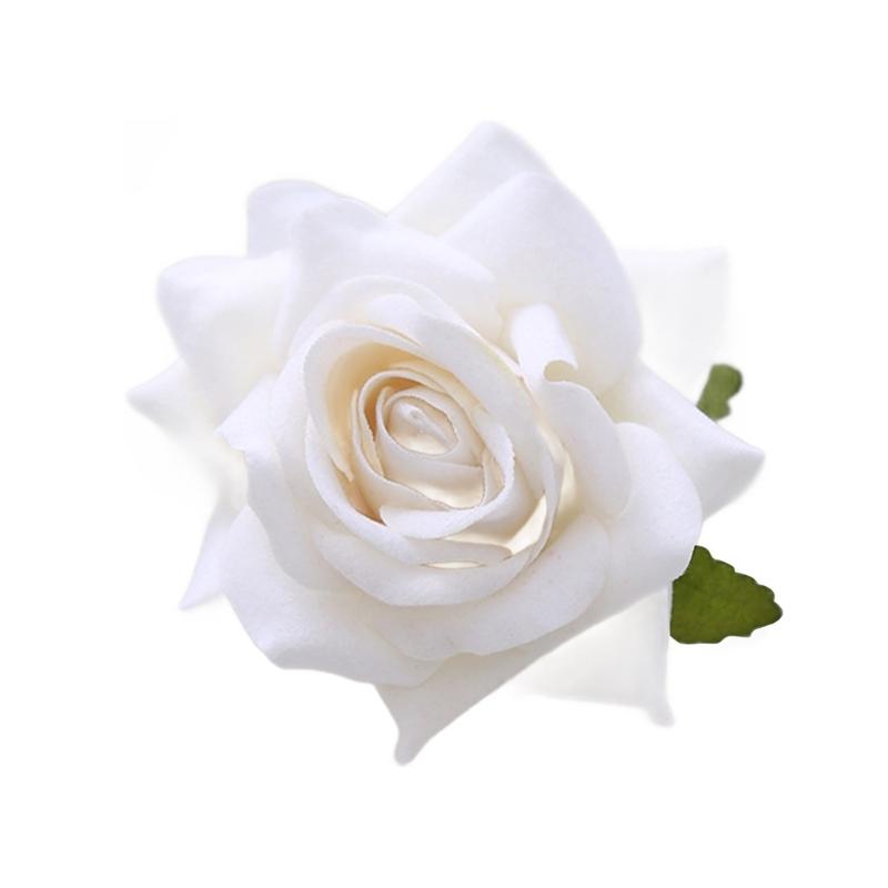 Flower Hair Clip For Women Rose Brooch Pin Rose Hair Clip Flower Brooch бежевый