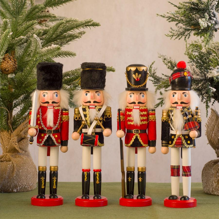 30CM Wooden Nutcracker Ornament for Christmas - Creative Home Decor