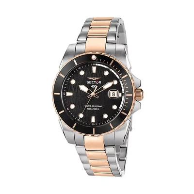 450 Schwarzes mattes Zifferblatt Zweifarbig Edelstahl Quarz R3253276002 100M Herrenuhr