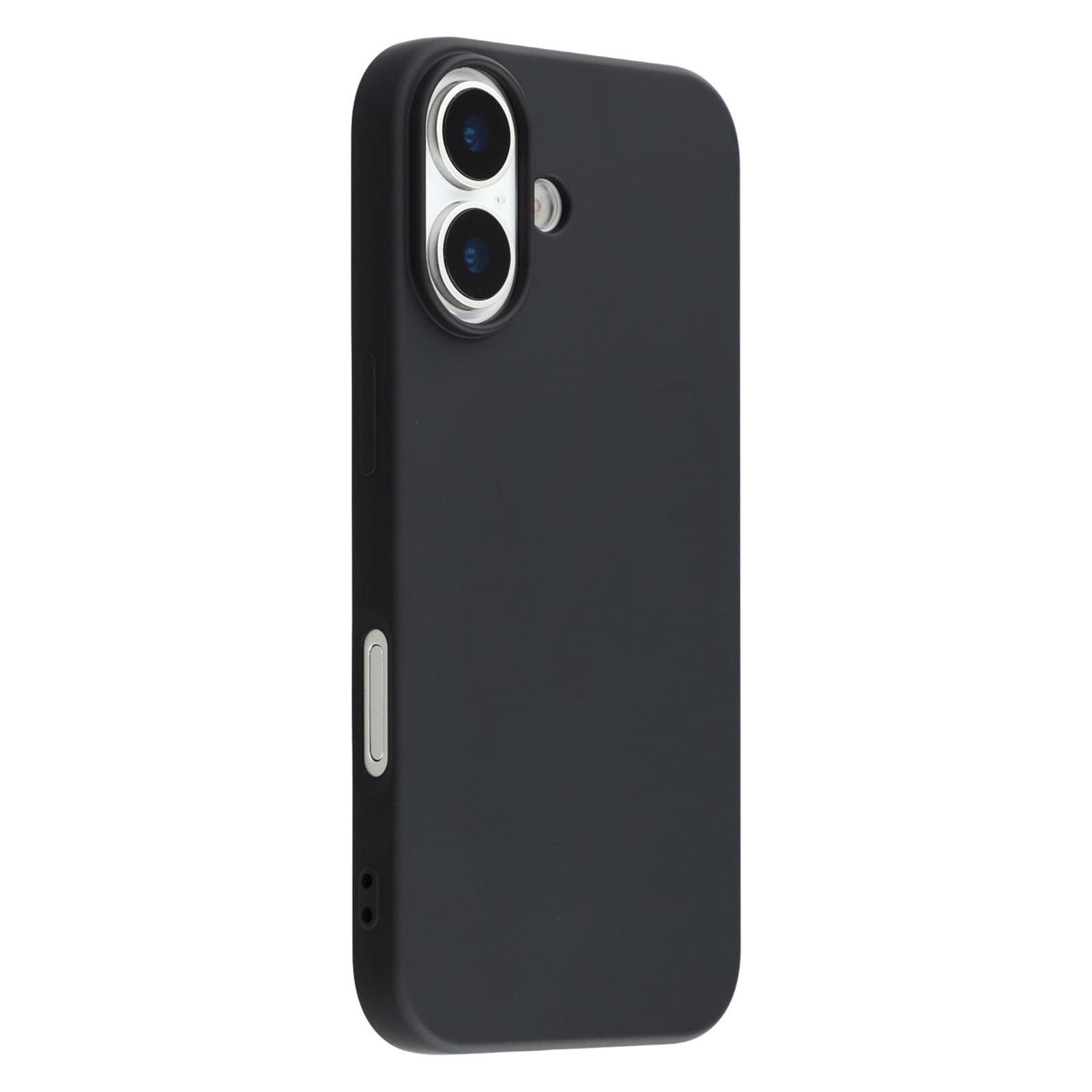 

For iPhone 17 TPU Case Soft Fiber Lining Anti-Scratch Phone Cover Black