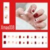 Winter Sweet Cartoon Christmas Wearing Nails Snowflake Santa Claus Nail Art Fake Nail Patch Christmas Collection