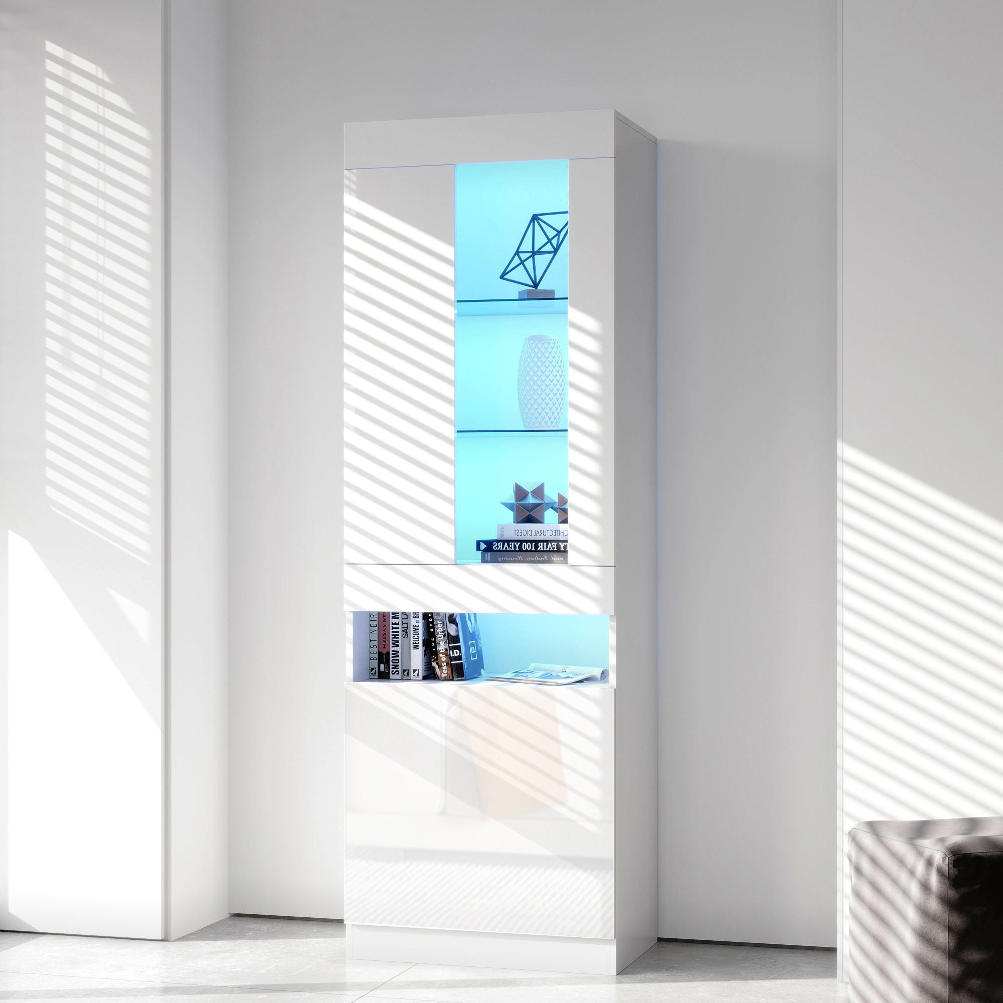 Display Cabinet with LED Lighting, Standing