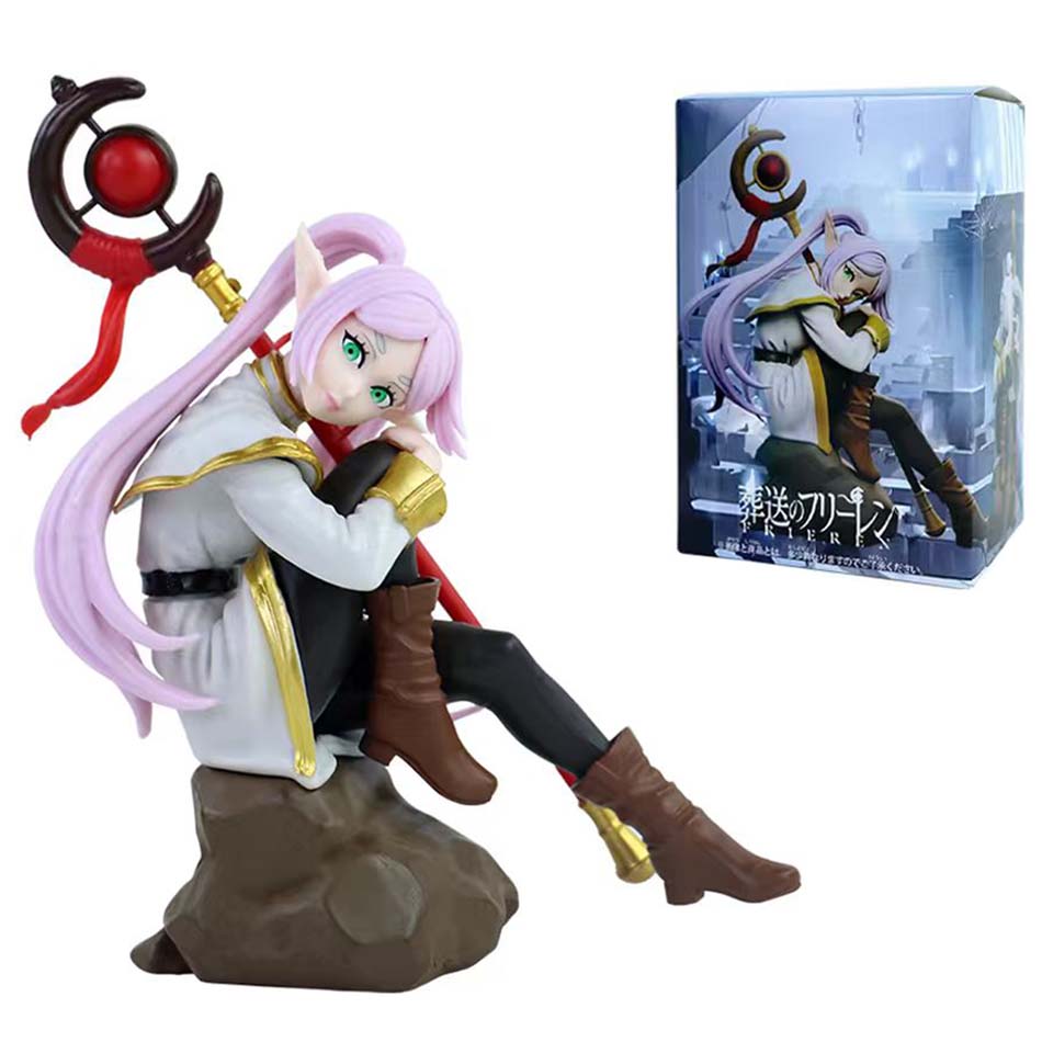 Frieren: Beyond Journey's End Anime Figure Sitting Fern Action Figures Frieren Noodle Stopper PVC Model Statue Collection