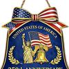Wooden Hanging Ornament American 250th Anniversary Pendant Eagle Door Sign Patriotic Independence Day