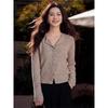 Basic House Women's French Long Sleeve Knitted Cardigan