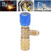 Refrigerant Charging Valve, Refrigerant Valve Brass Tank Adapter, 1/4" Thread Safety Adapter Flow Control Ball Valve for R22 R410 R134A R404