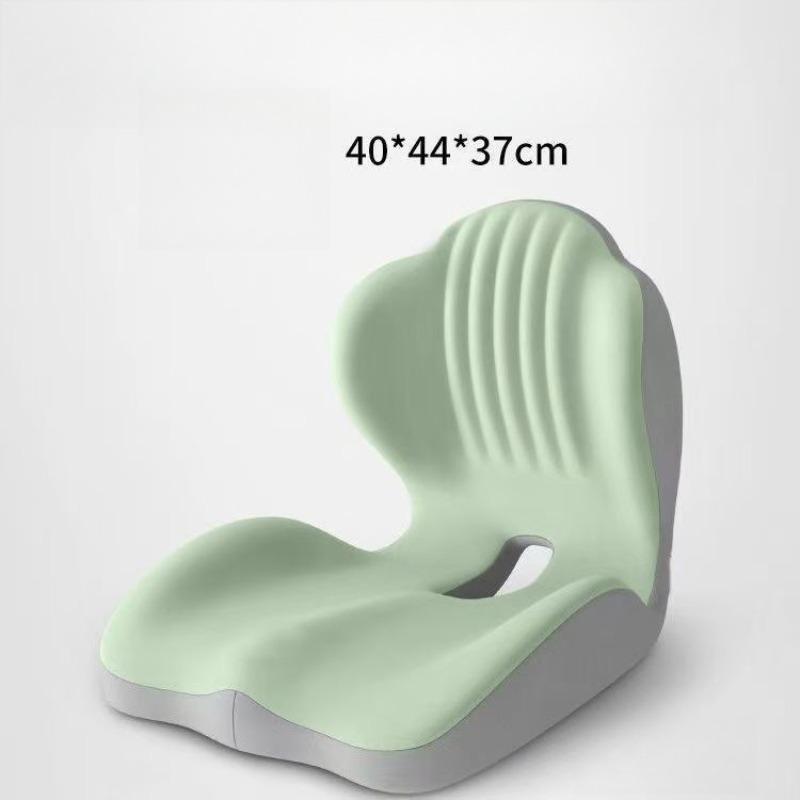 

Memory Foam Integrated Seat Cushion Ergonomic Waist Support Pillow for Office Long Sitting Posture Correction зелений