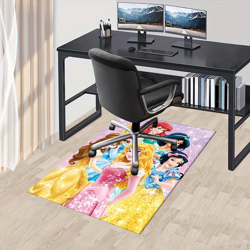 Office Carpet, Under Chair Rug, Gift for Home Decor, Disney Princess Collection, Sparkling Stars Background, Perfect for Room or Pla
