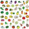 50 Fruit And Vegetable Stickers 0-3 Years Old Baby Knowledge Puzzle Fruit And Vegetable Plant Graffiti Stickers, Children'S Stickers