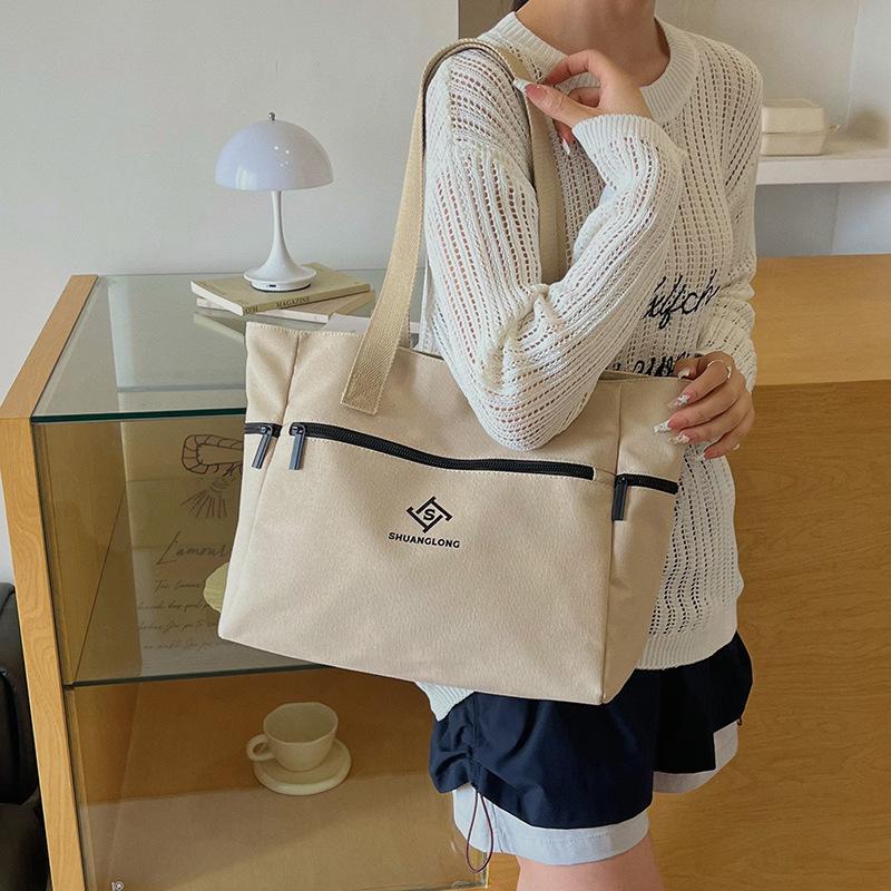 Borsa a Tote da Studente di Grande Capacità, Aspetto di Alta Qualità, Livello Estetico, per Mamma e Papà, con Singolo Tracolla