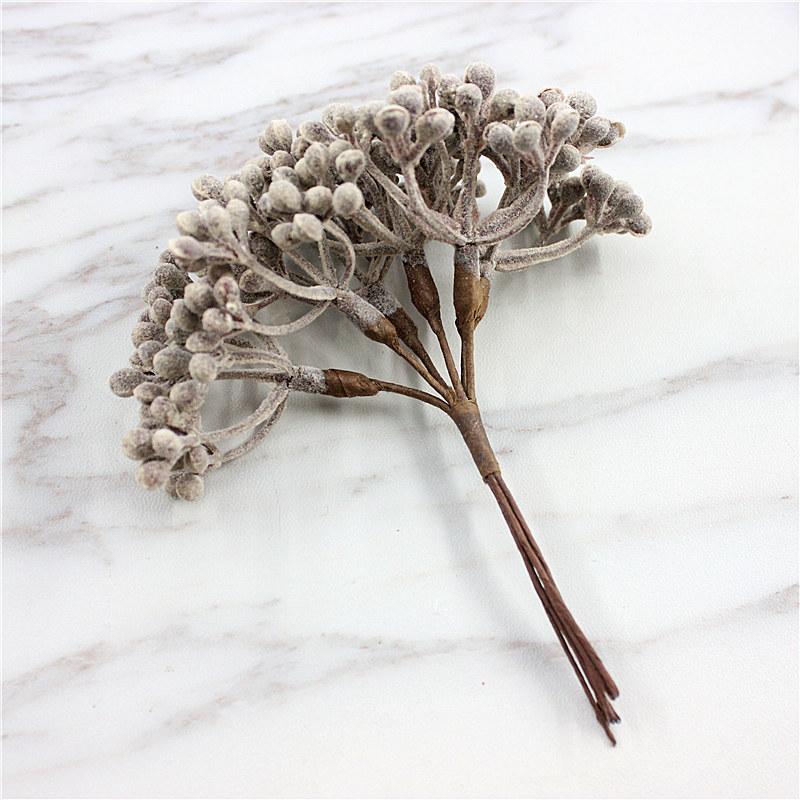 Fake Branches Simulati Leaf Wedding Props Home Artificial Landscaping Pine Needle Berry Hang Frost Flower Tree Branches Leaves