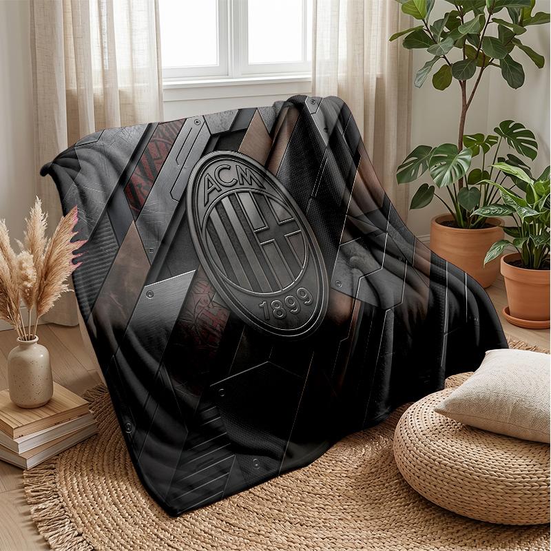 AC Milan Theme blanket Soft Flannel Blanket Plush Throw Blanket Cozy Sofa Bed Blanket for Home Decor