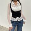 Button Corset Top Sleeveless Tight-fitting T-shirt Corset Vest