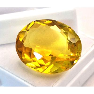 Natural Yellow Sapphire 19-21 Ct Oval Cut Certified Fabulous Loose Gemstone