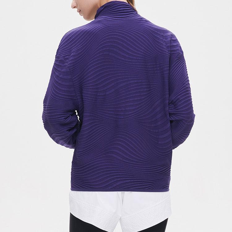 FILA Solid Color Knitted Sports Stand Collar Jacket Women jackets Deep-Navy A11W131507F-NV