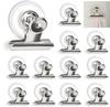 Suction Cup Clip Clear Metal Hinge Window Curtain Office Glass Shower Storage Organization Office Photo Locker Displays Clips
