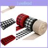 Versatile 2 Meter Checkered Fabric Ribbon Ideal For Christmas Crafts And Decorations