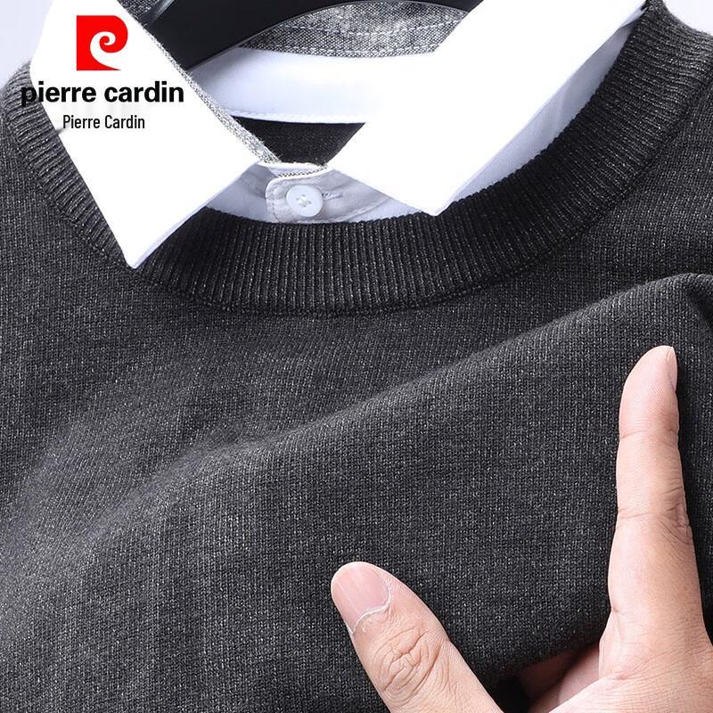 Pierre Cardin Men's Mock Layered Shirt Collar Knit Sweater