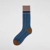 New Spring/Summer Women'S Mid Length Socks Vintage Thin Silk Socks Vertical Stripe Mid Leg Socks Sun Protection Long Stockings