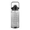 2025 Sport-Influencer 2000ml Große Wasserflasche mit Strohhalm & Zeiteinteilung