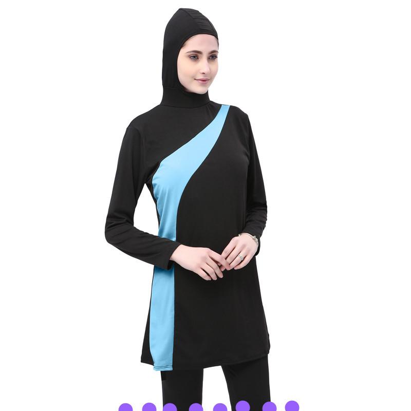 Womens Muslim Modest Islamic Full Cover Burkini Beach Swimming Costume Swimwear