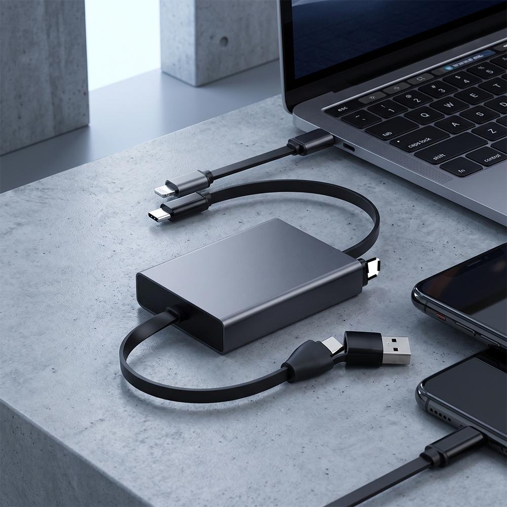4IN1 66W PD Computer Data Cable Retractable USB C Cable Type C to Type C Cable PD Data Cord for Samsung Xiaomi
