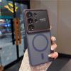 Applicable to Samsung S26Ultra mobile phone case metal Lycra lens matte magnetic suction S25U anti-drop protective case premium