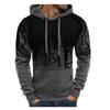 Men Gradient Color Pullover Long Sleeve Hooded Sweatshirt Tops Blouse