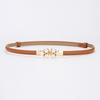 Elegant Leather Belt For Women With Alloy Buckle For Dress And Blouse Styling