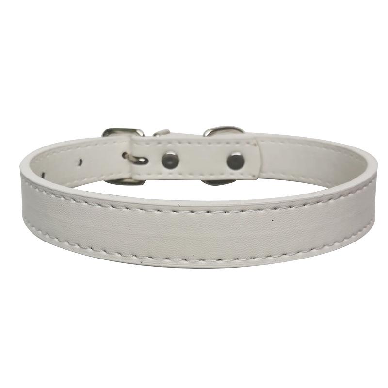 PU kůže psí obojek: Více specifikací, Jednoduchý design, Plochý obojek pro domácí mazlíčky, Vícebarevné možnosti