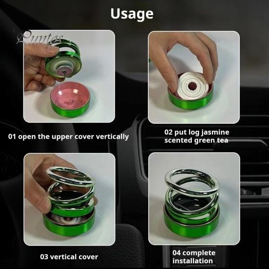 Difuzor de aromoterapie de parfum pentru mașină cu energie solară Odorizant de aer cu rotație de 360 ​​de grade Decor interior pentru bordul auto