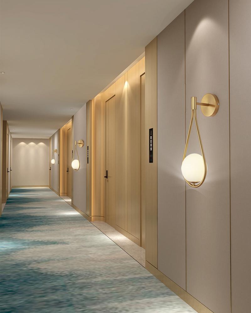 LED-Innenwandleuchten Wandleuchten für Schlafzimmer Wohnzimmer Innen Milchglaskugel Wandleuchte für Flur Gang