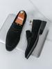 Men's Frosted Velvet Loafers: Large Size, British Style, Formal Business Leather Shoes