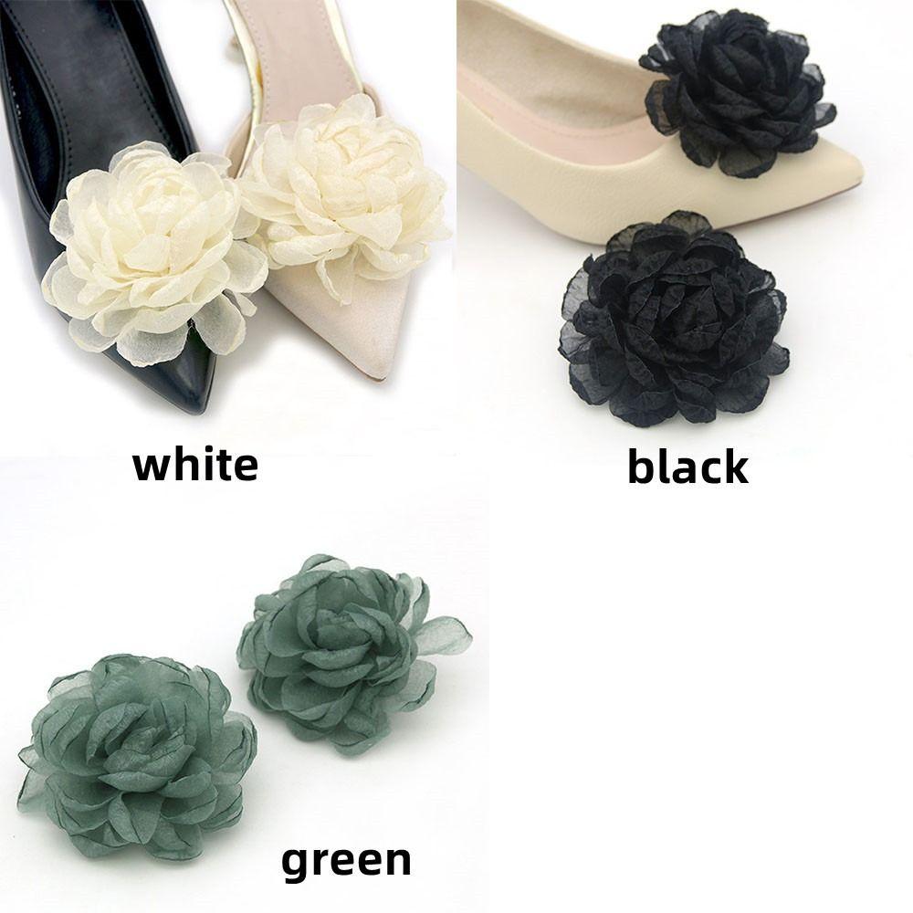 2 Stück Accessoires High Heel Brautschuh Dekorationen Clip Schleife Bandklemme Anhänger Schnalle Glänzende Clips