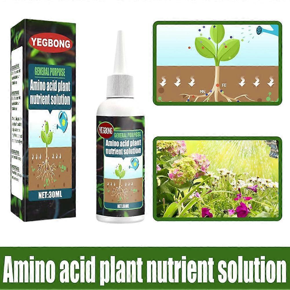 Amino Acid Plant Nutrient Liquid Organic Foliar Concentrate Fertilizer Trace Elements Root Growth Green Leaves