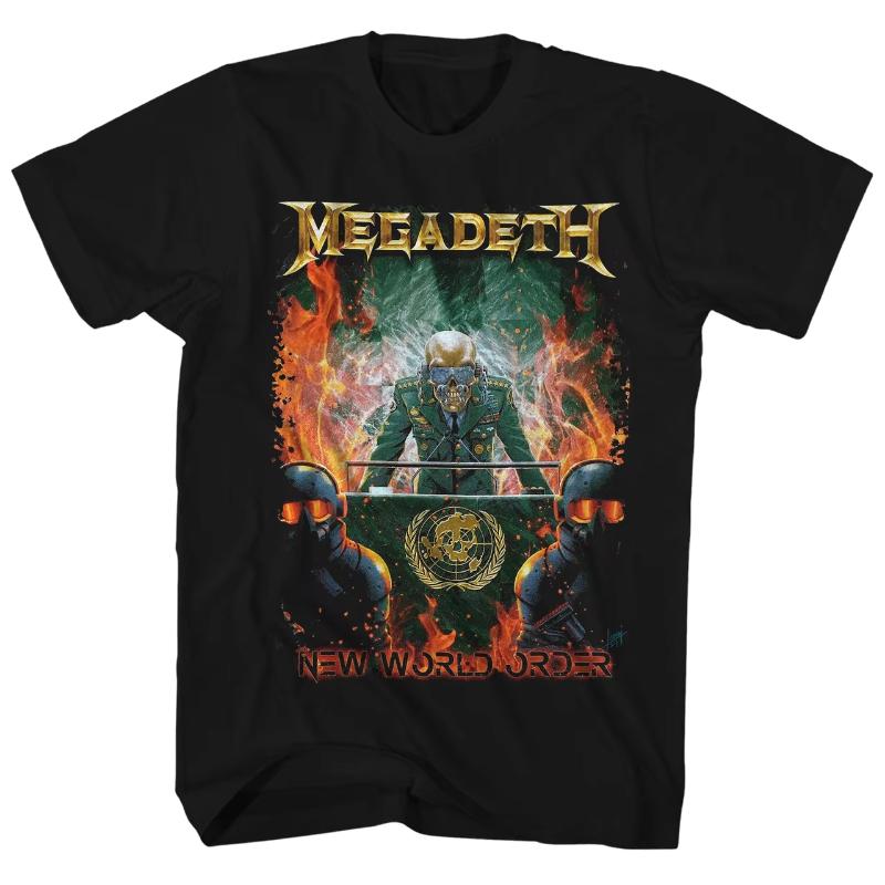 Megadeth Megadeth Band Heavy Metal Rock Punk Mens Large Loose Cotton American Tshirt Comfortable and Breathable