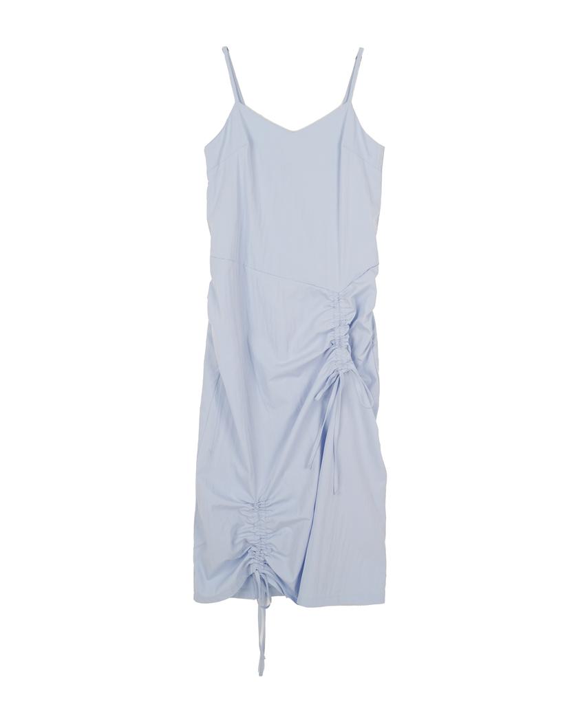 HIGH SCHOOL DISCO Shirred Detail Sleeveless Long Dress Sky Blue
