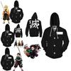 Demon Anime Slayer Kimetsu No Yaiba Zipper Hoodies Sweatshirts Long Coat Sleeve