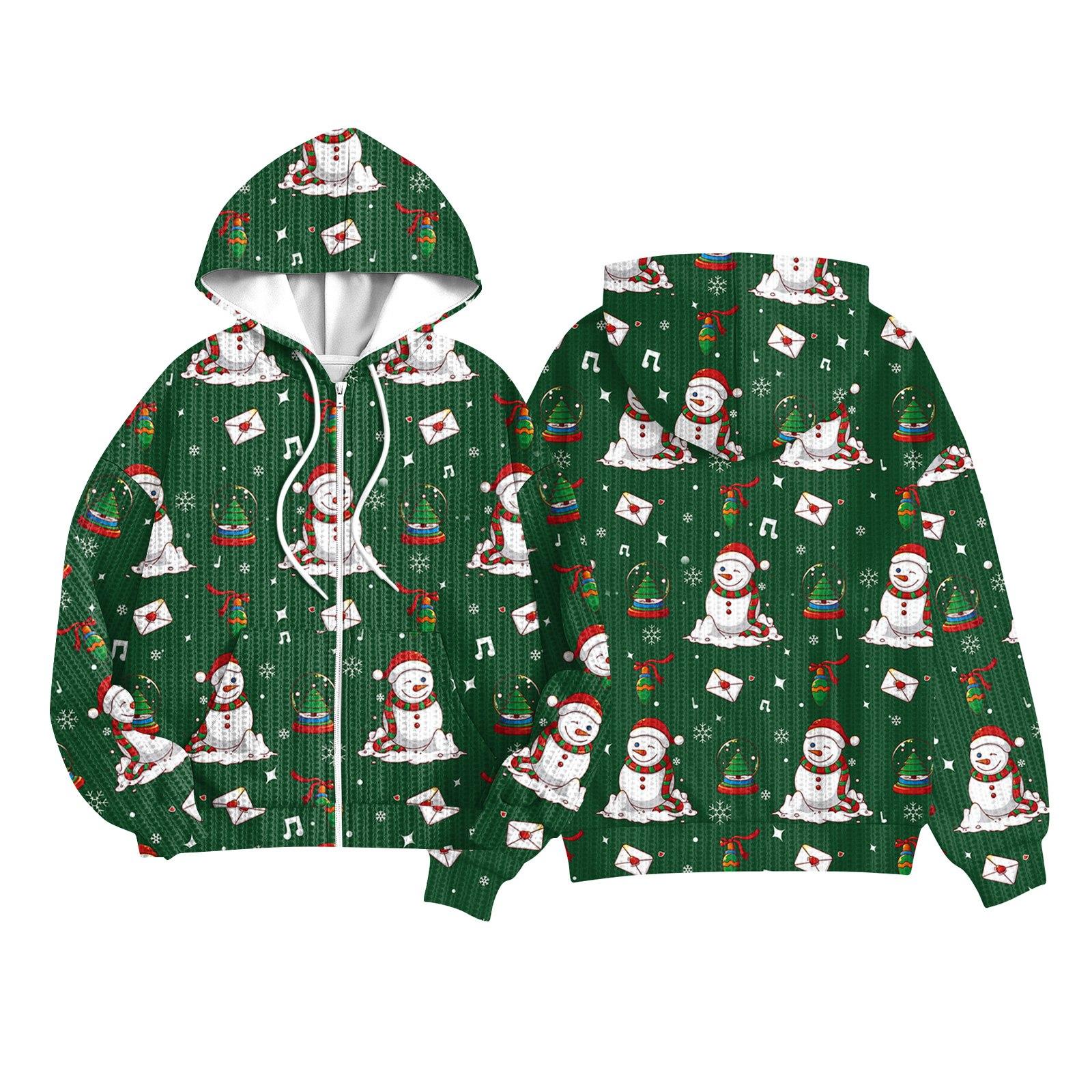 

Children Girls And Boys Fashion Jacket Casual Printed Long-sleeved Hooded Cardigan Sweatshirts 100 зелений