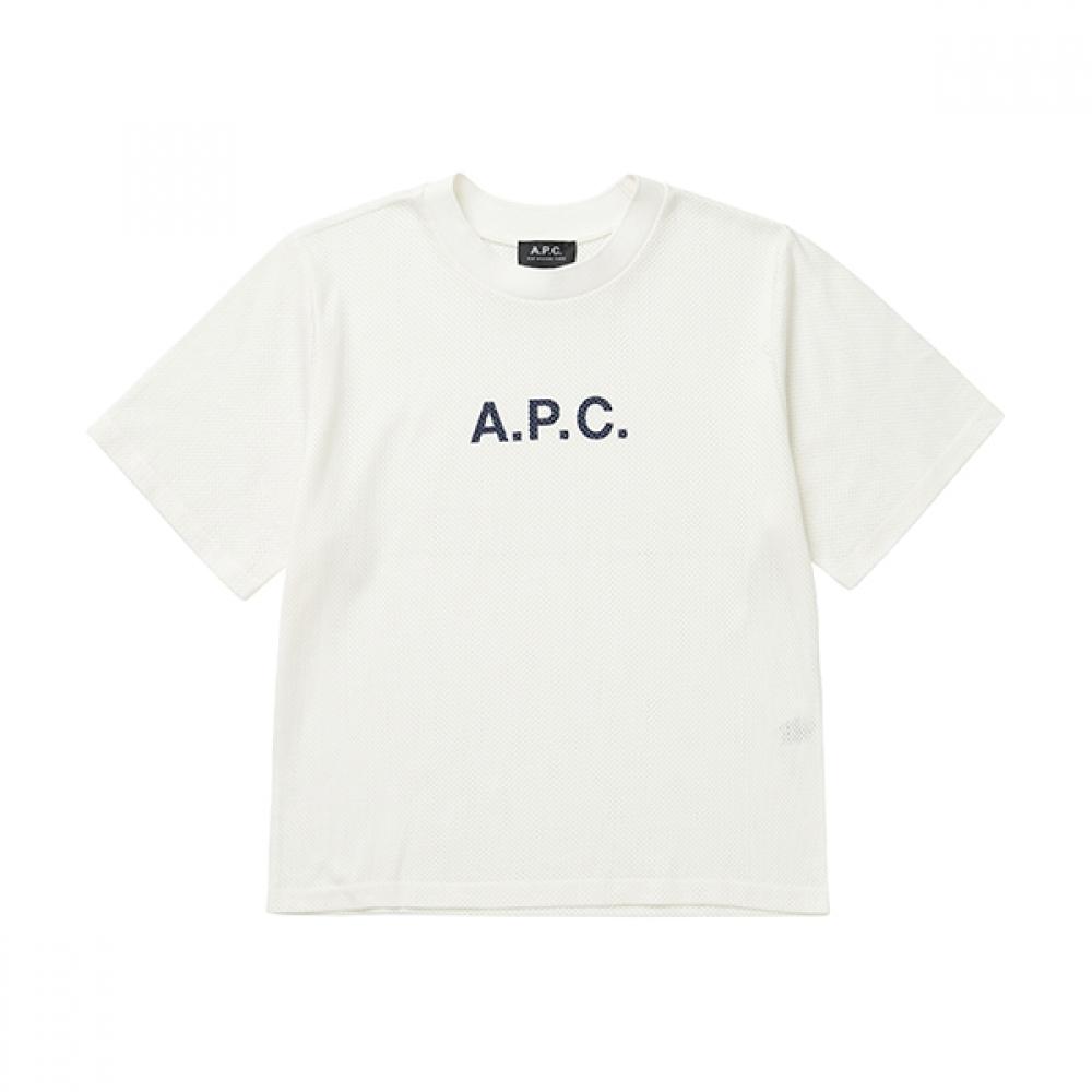 

ApeSSe Cogaf F26179 Aad Ecru Mae Mae Pique MeSh Women S Short Sleeve Tee COGAF F26179 AAD ECRU (M)