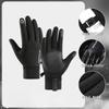 Cycling Gloves Men's Autumn and Winter Outdoor Sports Waterproof Cold Touch Screen Warm Plus Velvet Warm Gloves Bicycle Riding