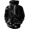 Mens Oversized Hooded Sweatshirt With Digital Print Casual Long Sleeve Top